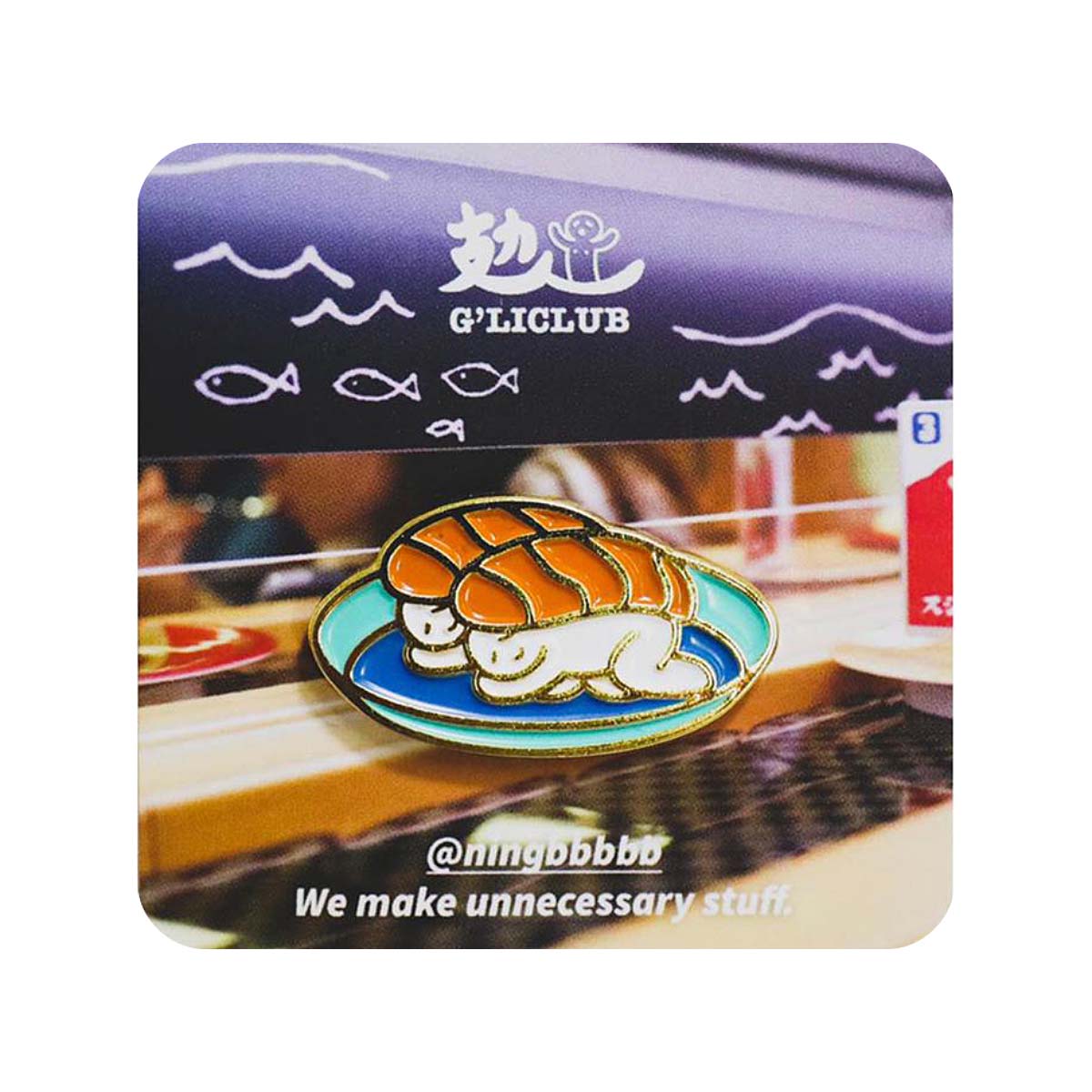 PinPin Like You Badge – Salmon Sushi (Order on demand)-p_1