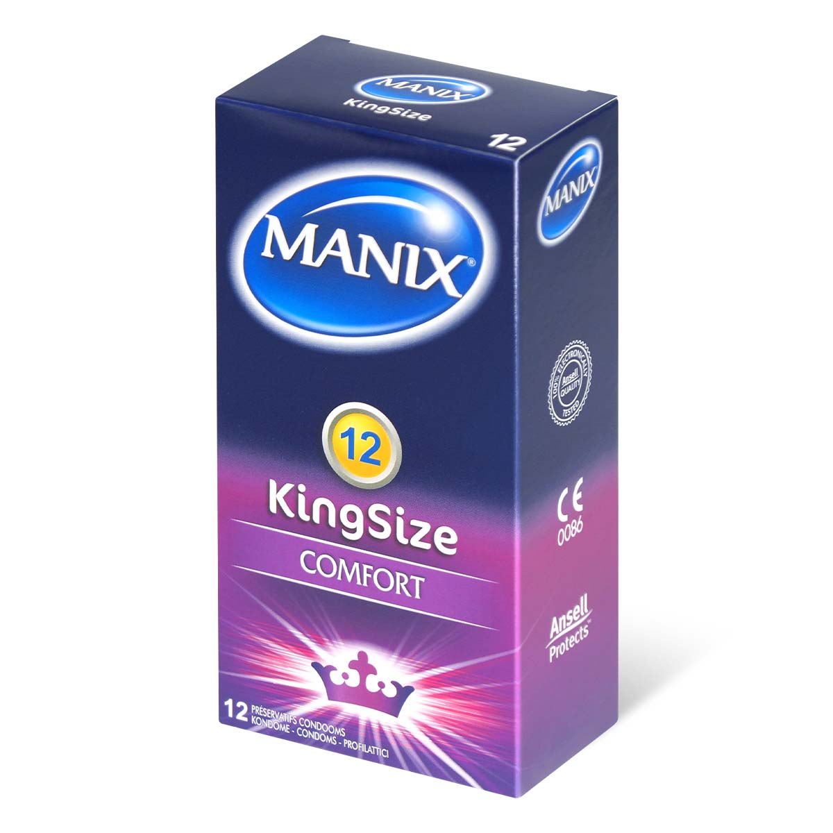 Manix King Size 54mm 12's Pack Latex Condom-p_1