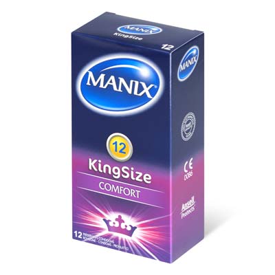 マニックス (Manix) キングサイズ 54mm ラテックスコンドーム 12個入-thumb