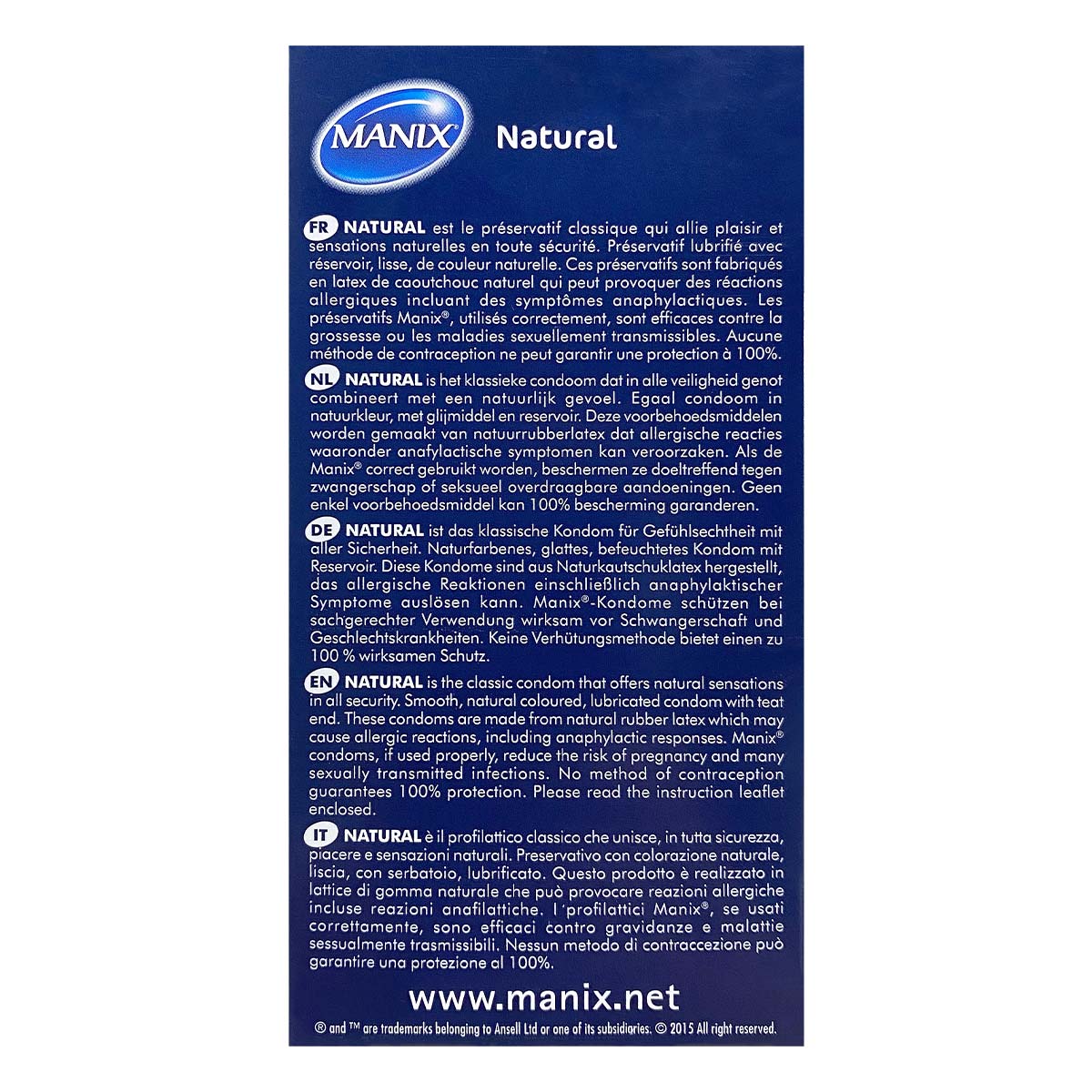 Manix Natural Easy Fit 12's Pack Latex Condom-p_3