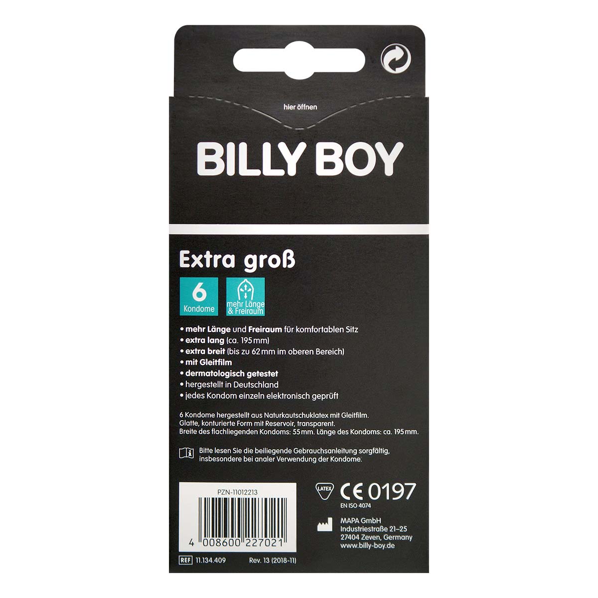 BILLY BOY Extra Large 6's Pack Latex Condom-thumb_3