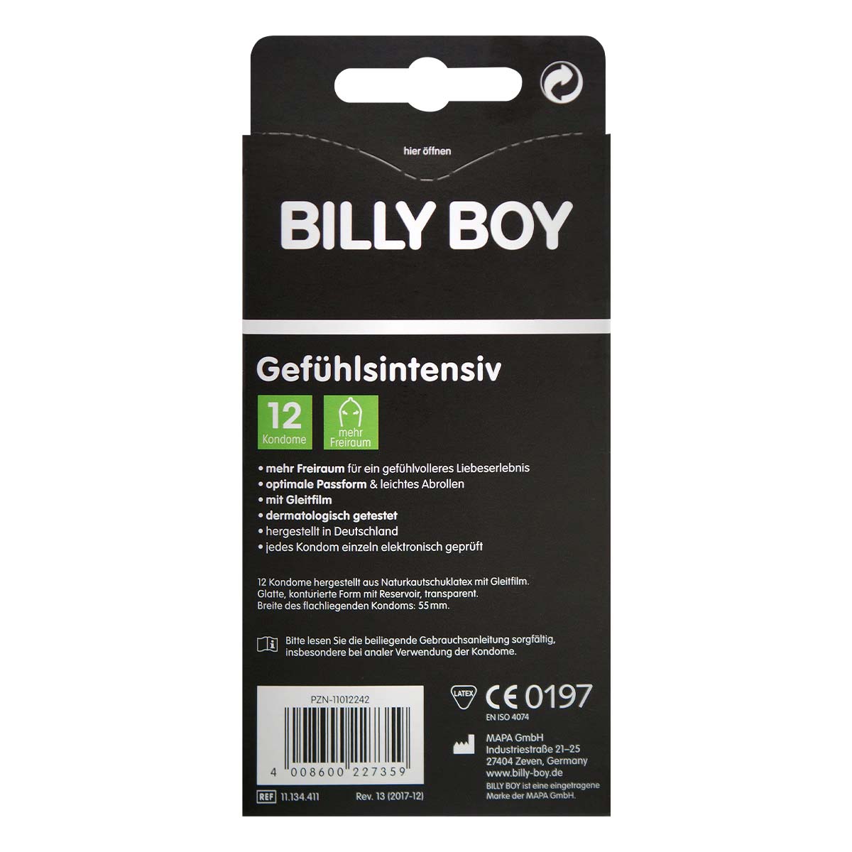 BILLY BOY Feeling Intense 12's Pack Latex Condom-thumb_3