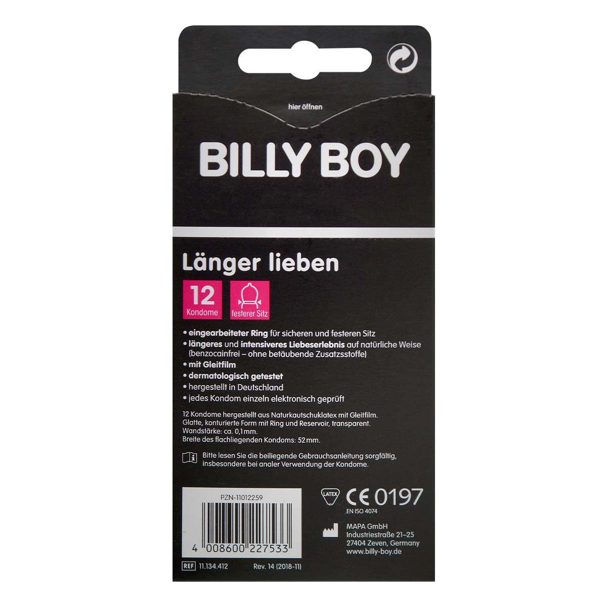 BILLY BOY Longer Love 12's Pack Latex Condom-p_3