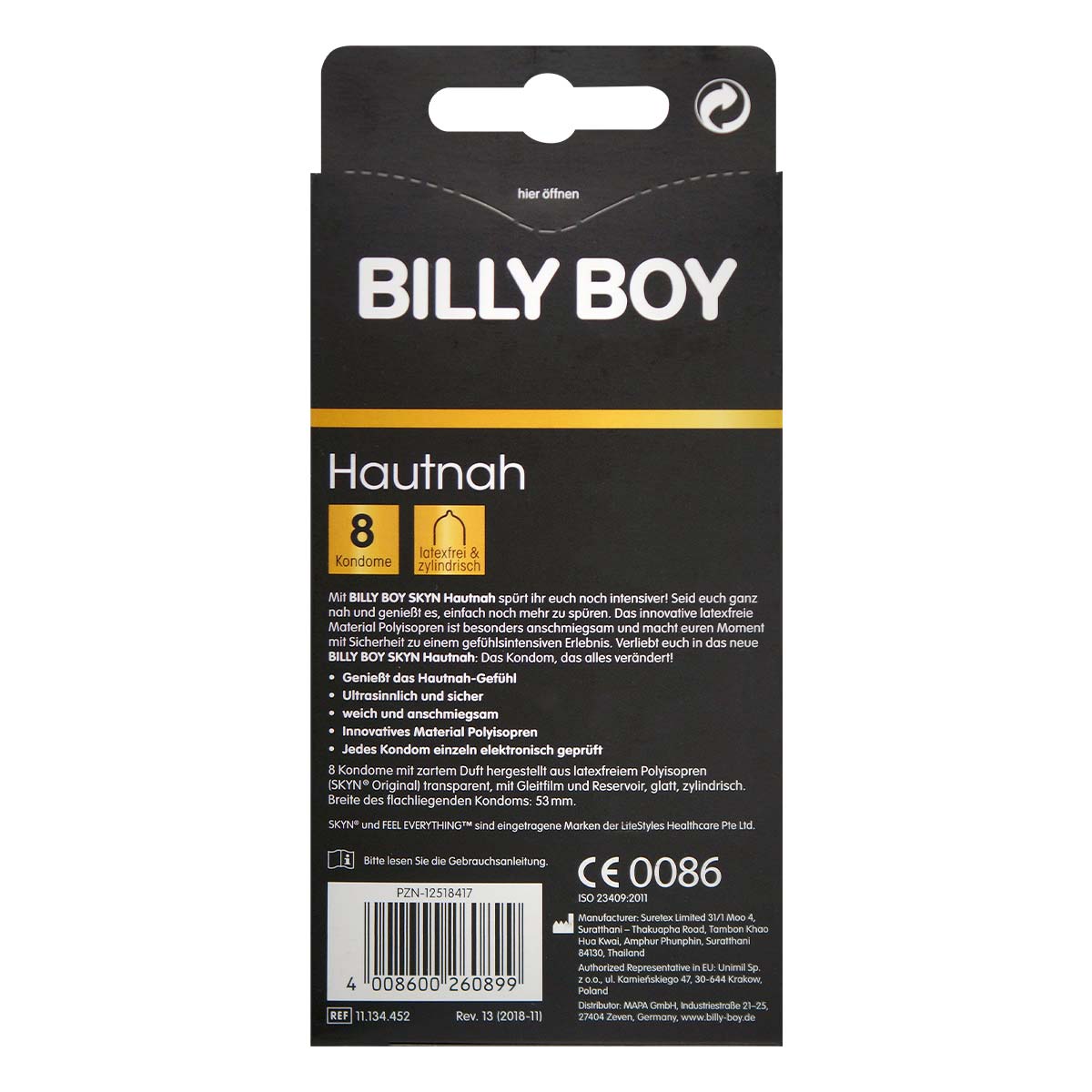 BILLY BOY x SKYN Close Up 8's Pack PI Condom-p_3