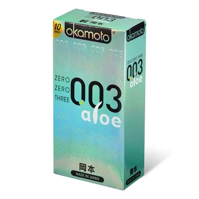 Okamoto 0.03 Aloe 10's Pack Latex Condom-thumb