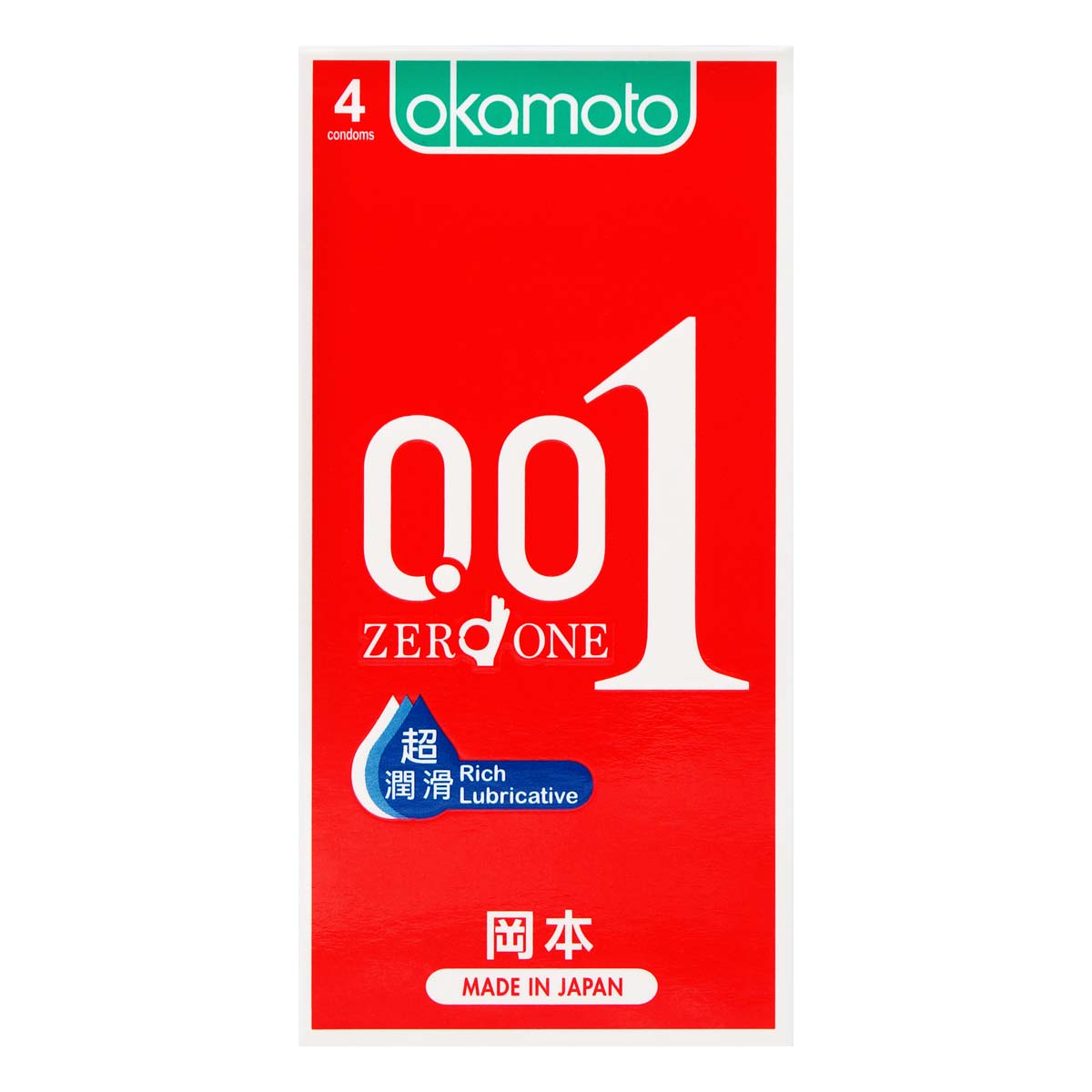 Okamoto 0.01 Rich Lubricative 4's Pack PU Condom-thumb_2
