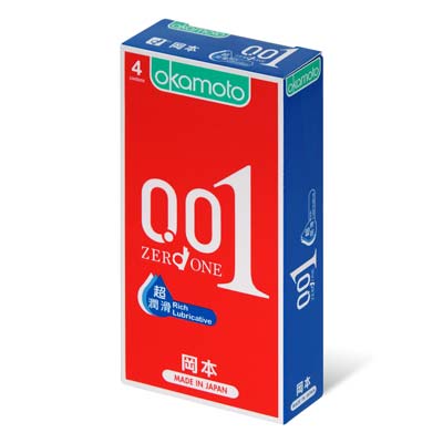 Okamoto 0.01 Rich Lubricative 4's Pack PU Condom-thumb