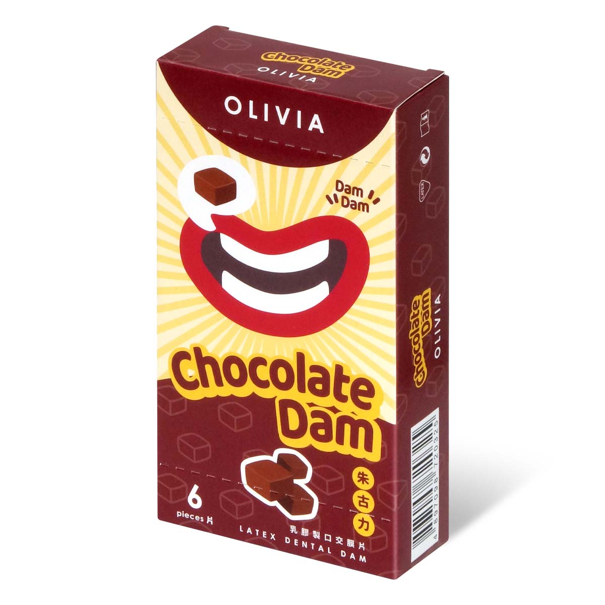 オリヴィア チョコレートの香り付き ラテックス デンタルダム 6枚入 (Obsolete)-p_1