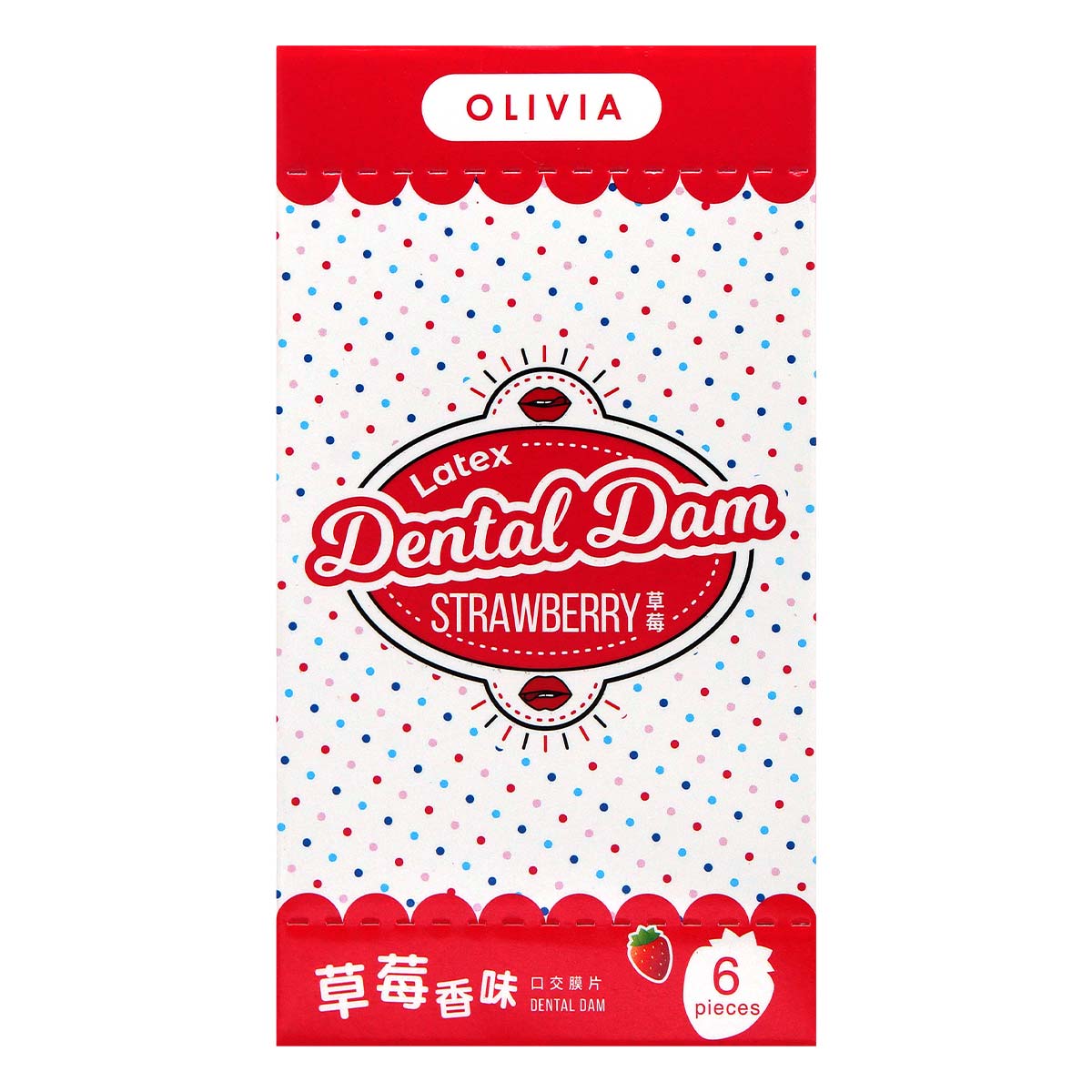 Olivia Candy Store Strawberry Scent 6's Pack Latex Dam-p_2