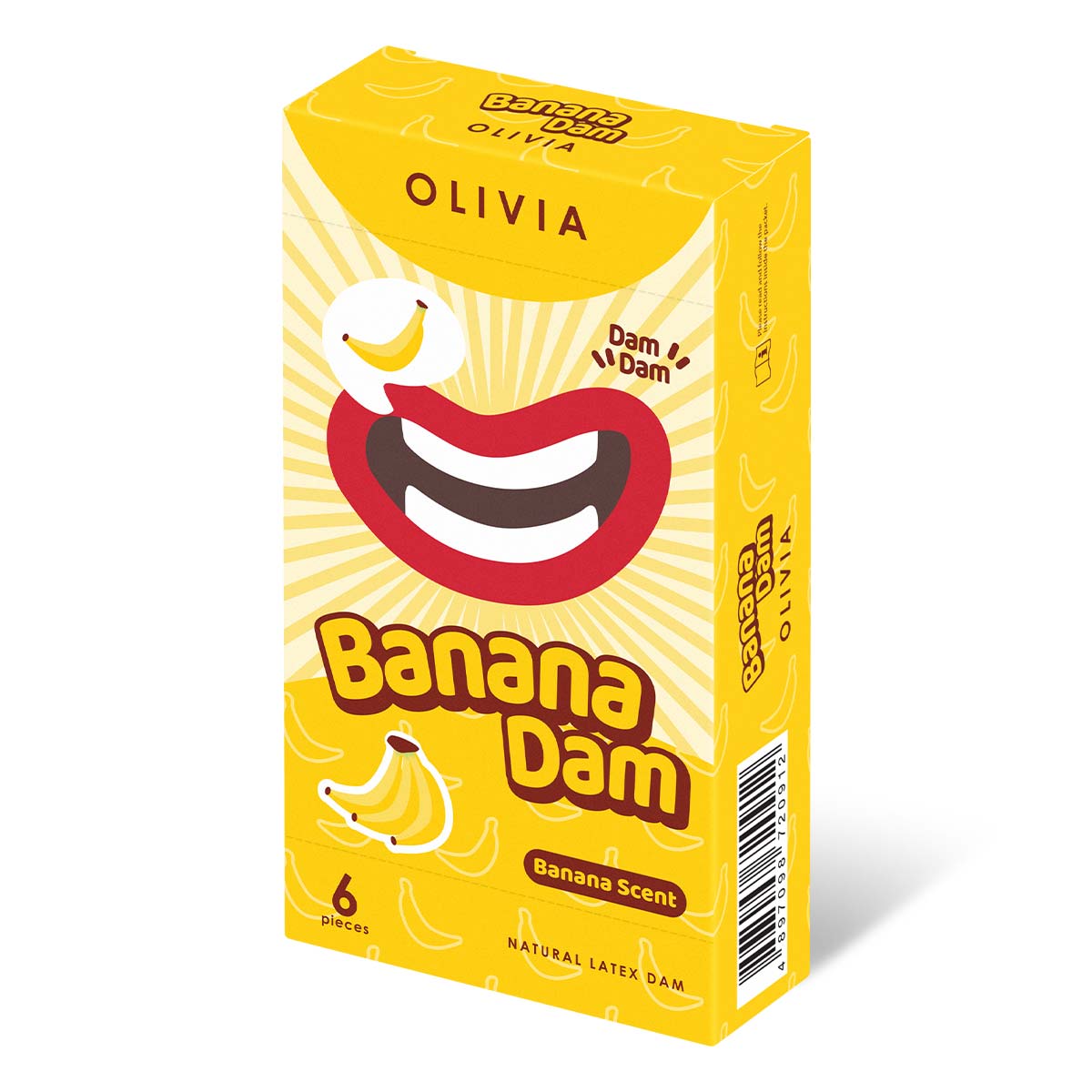 Olivia Banana Scent 6's Pack Natural Latex Dams-p_1