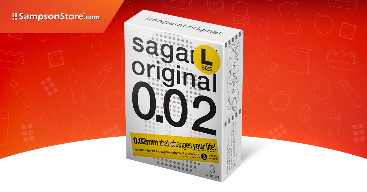 Sagami Modena Sagami Original 0.02 L-size 58mm 3's Pack PU Condom - Sampson Store UK