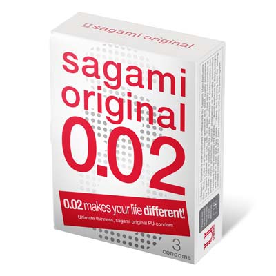 Sagami Original 0.02 (2nd generation) 3's Pack PU Condom (UK)-thumb