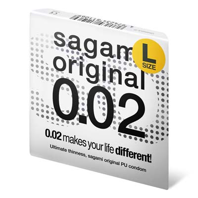 Sagami Original 0.02 L-size (2nd generation) 58mm 1's Pack PU Condom-thumb