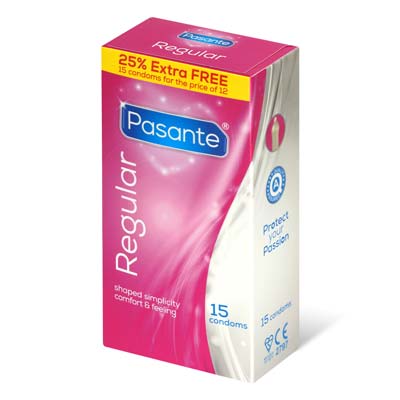 Pasante Regular 15's Pack Latex Condom-thumb