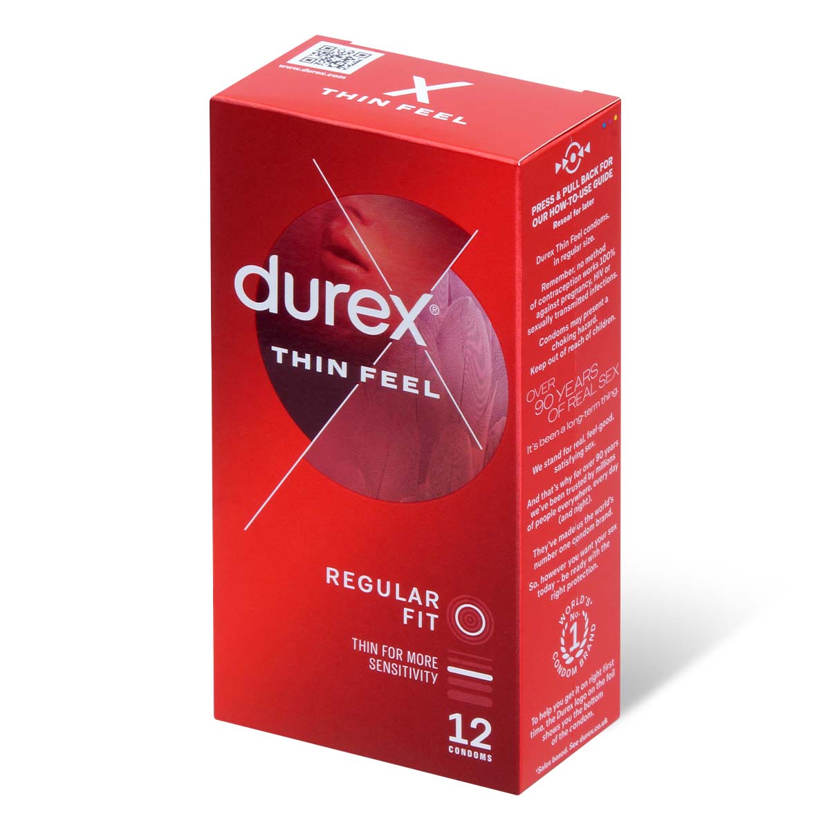Durex Thin Feel Regular Fit 12's Pack Latex Condom-p_1