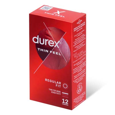 Durex Thin Feel Regular Fit 12's Pack Latex Condom-thumb