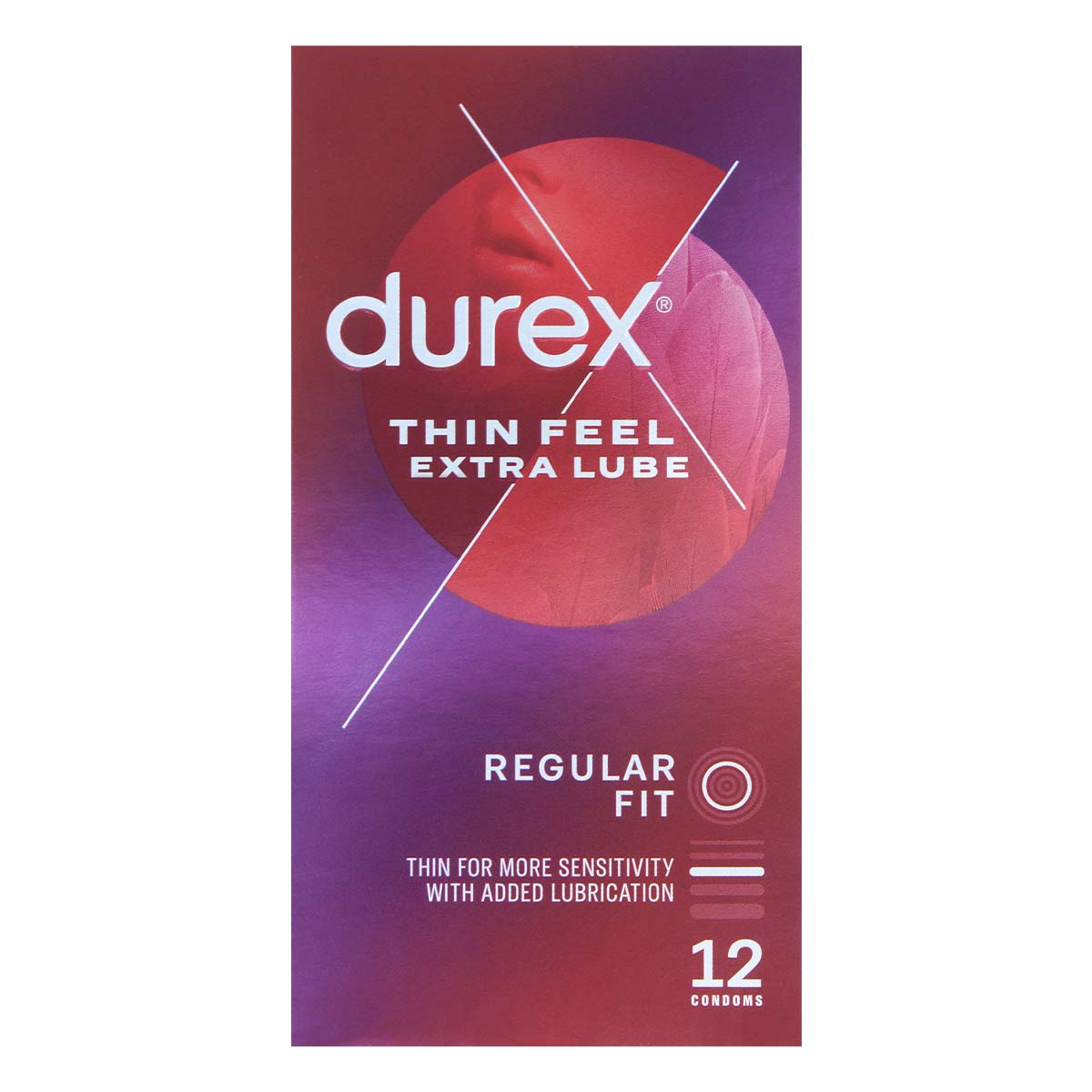 Durex Thin Feel Extra Lube Regular Fit 12's Pack Latex Condom-p_2