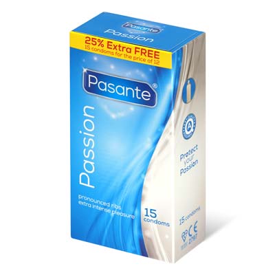 Pasante Passion 15's Pack Latex Condom-thumb