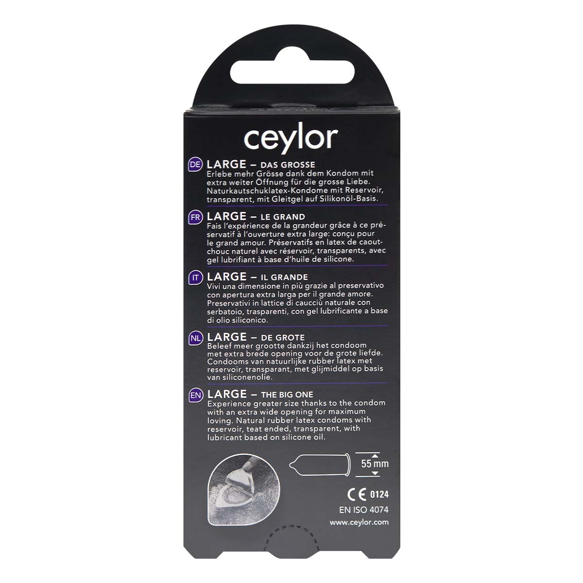 ceylor Large 55mm 6's Pack Latex Condom-thumb_3