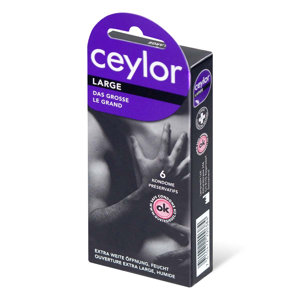 ceylor Large 55mm 6's Pack Latex Condom-p_1