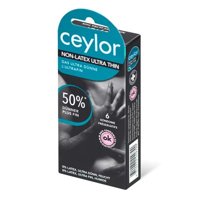 ceylor (セイラー) ウルトラ シン 0.02 58mm ポリウレタン製コンドーム 6個入-thumb