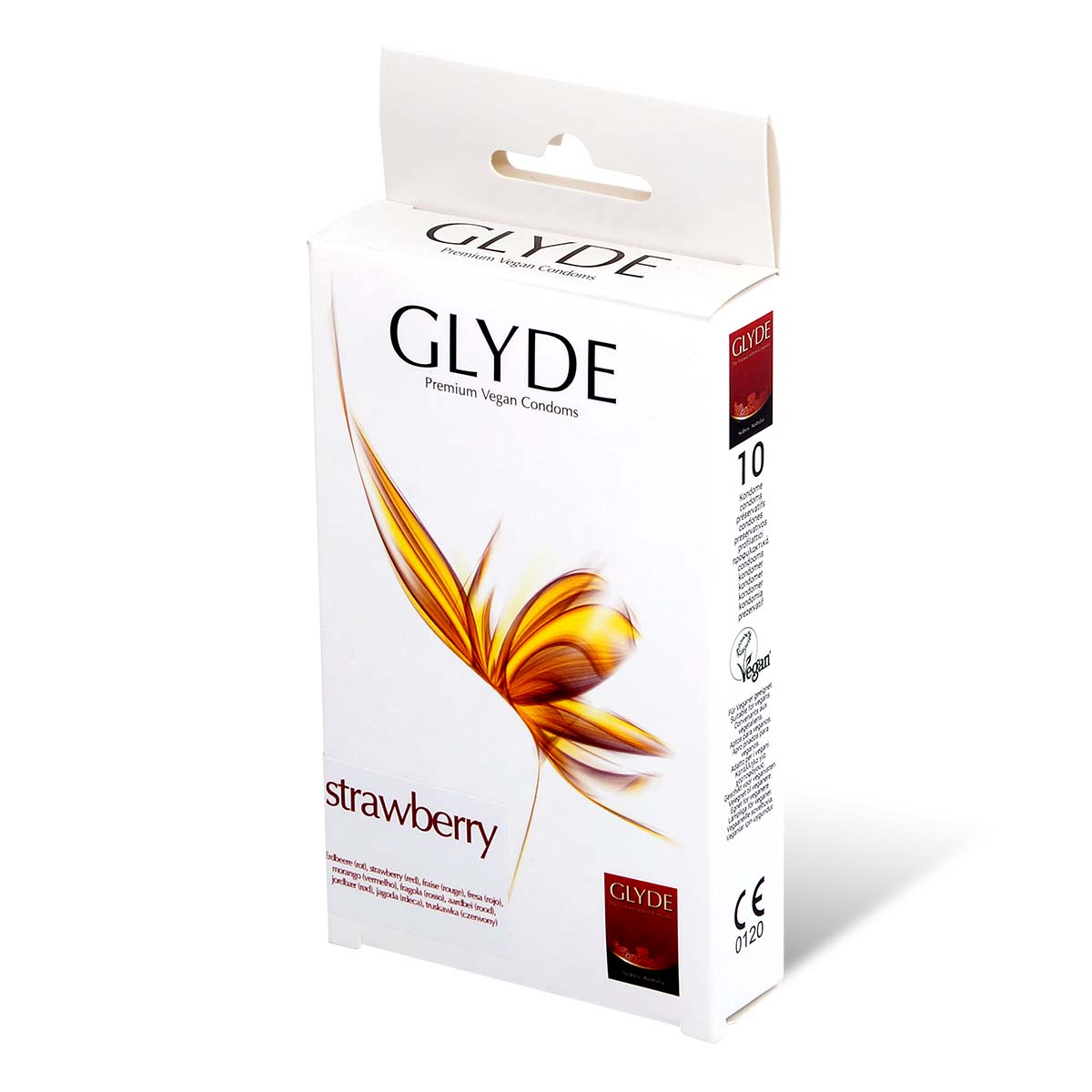Glyde Vegan Condom Strawberry 10's Pack Latex Condom-thumb_1