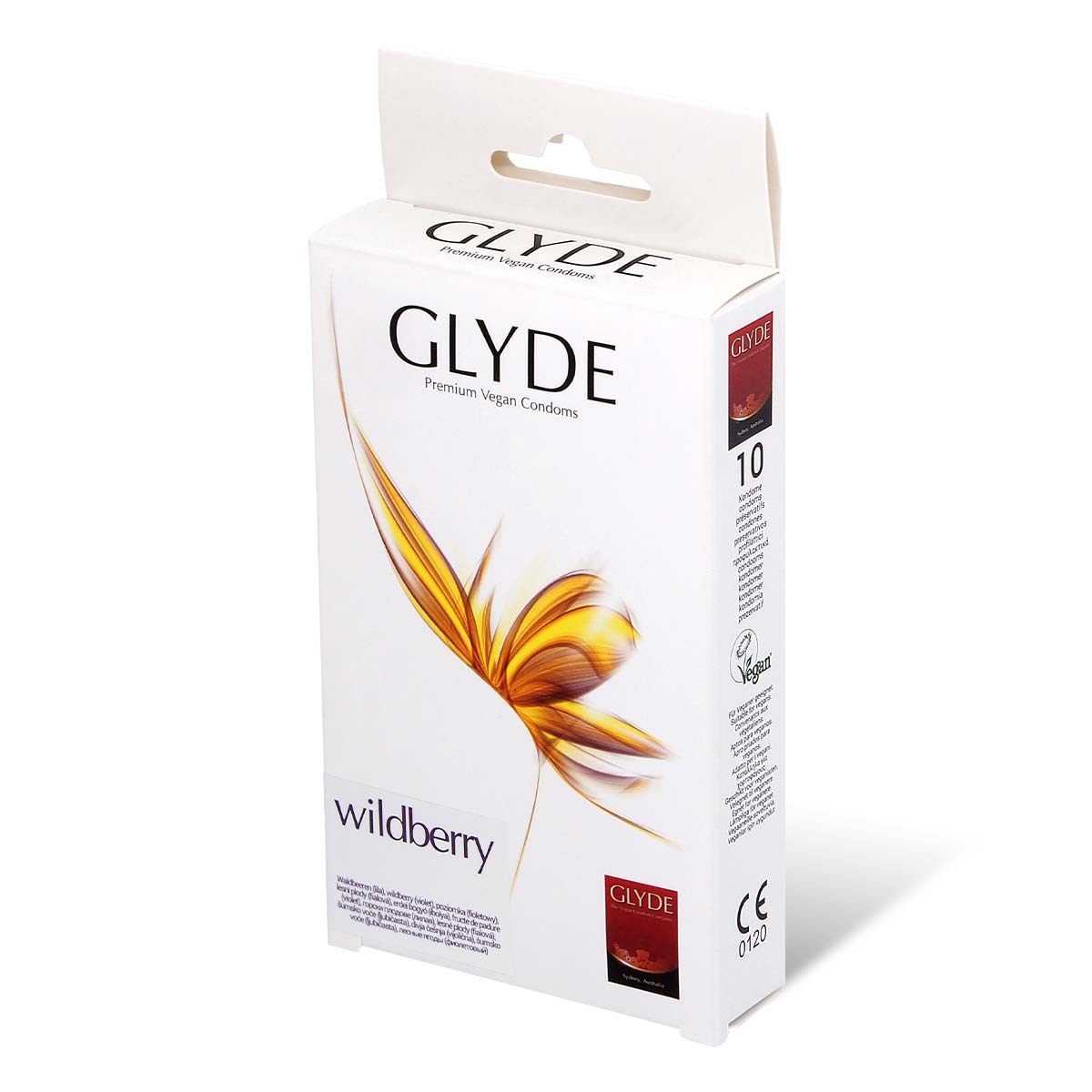 Glyde Vegan Condom Wildberry 10's Pack Latex Condom-thumb_1
