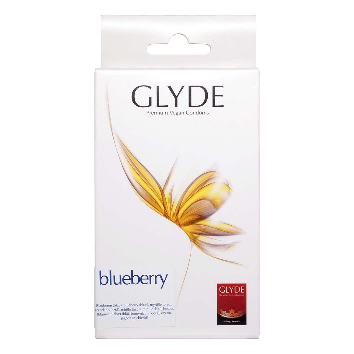 Glyde Vegan Condom Blueberry 10's Pack Latex Condom-p_2