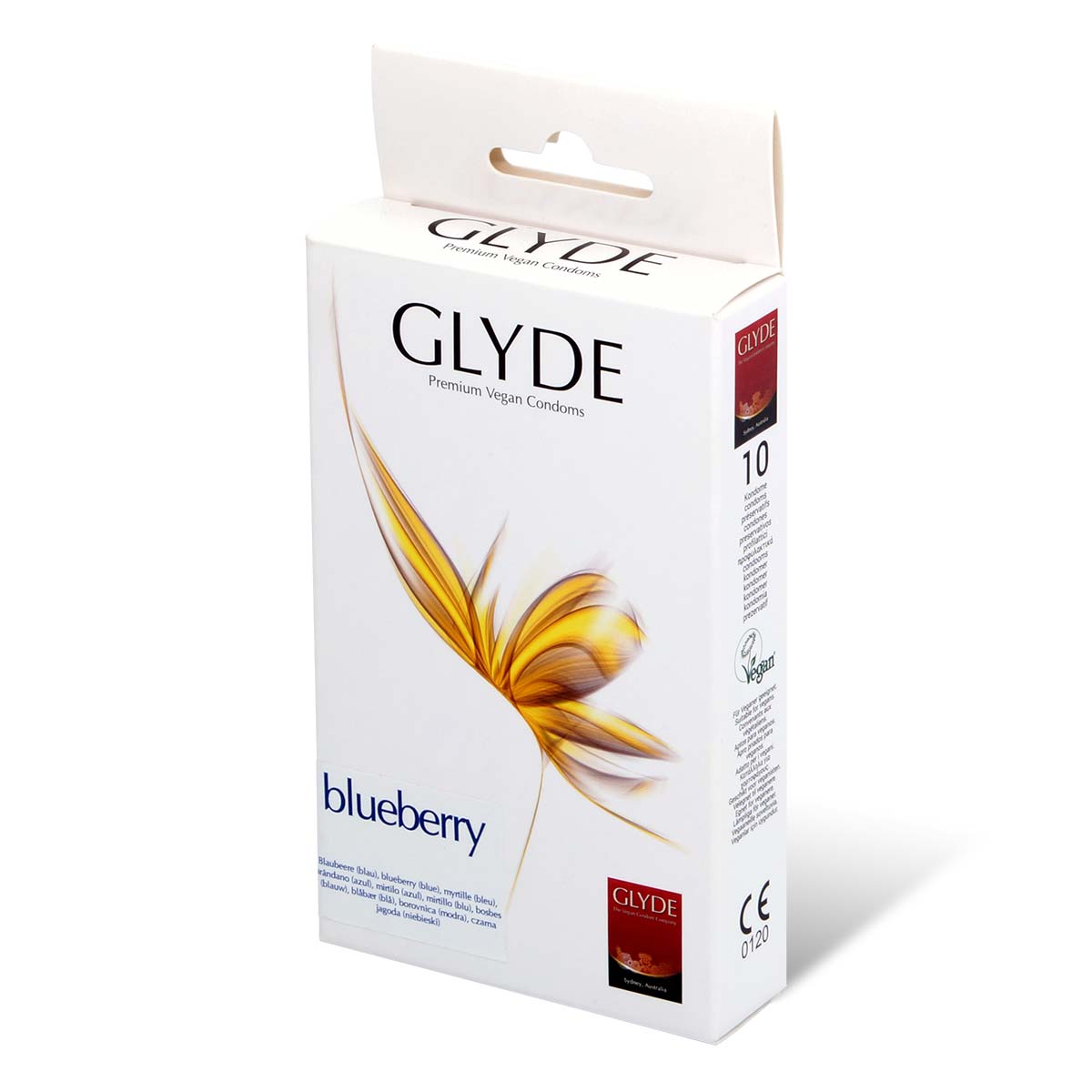 Glyde Vegan Condom Blueberry 10's Pack Latex Condom-thumb_1