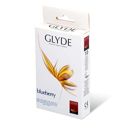 Glyde Vegan Condom Blueberry 10's Pack Latex Condom-thumb