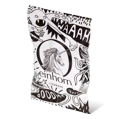 Einhorn White Monster Vegan Condom 7's Pack Latex Condom-thumb