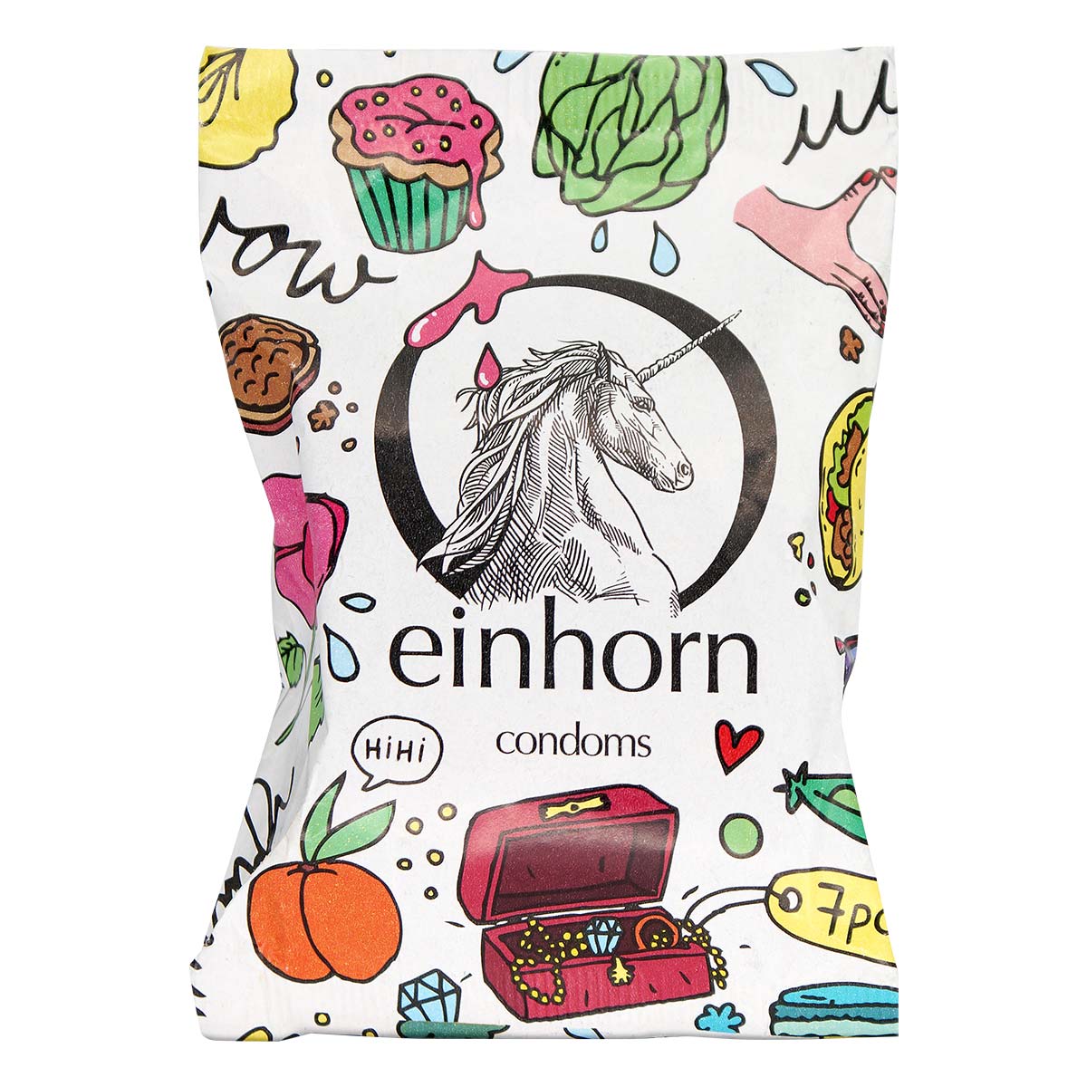 Einhorn Hollow Object Vegan Condom 7's Pack Latex Condom-thumb_2