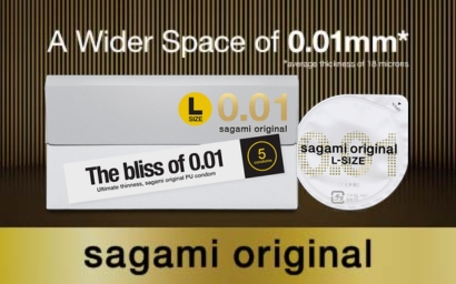 Sagami Original 0.01 L-size 58mm 5's Pack PU Condom (UK)-hot