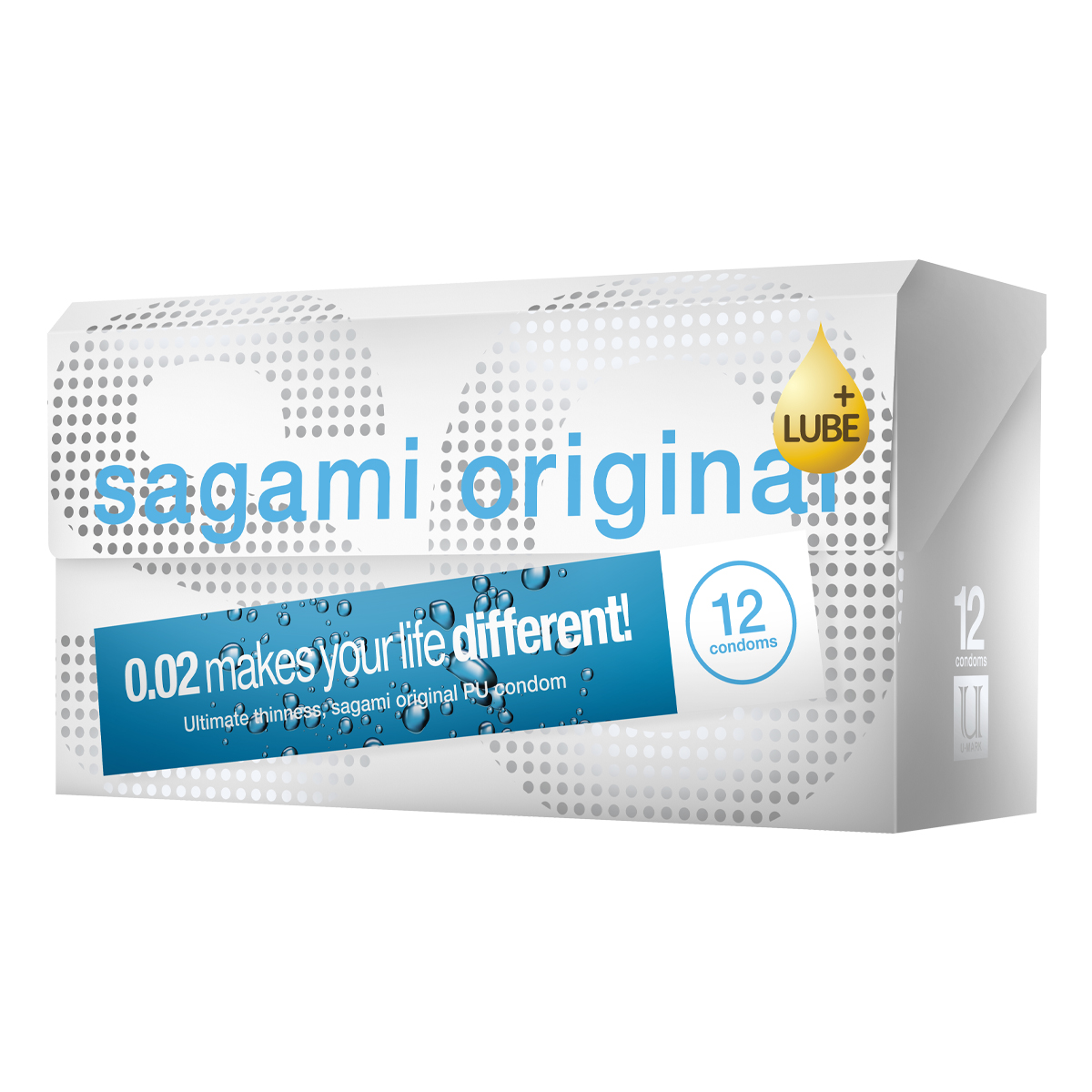 Sagami Original 0.02 Extra Lubricated (2nd generation) 12's Pack PU Condom (UK)-p_1