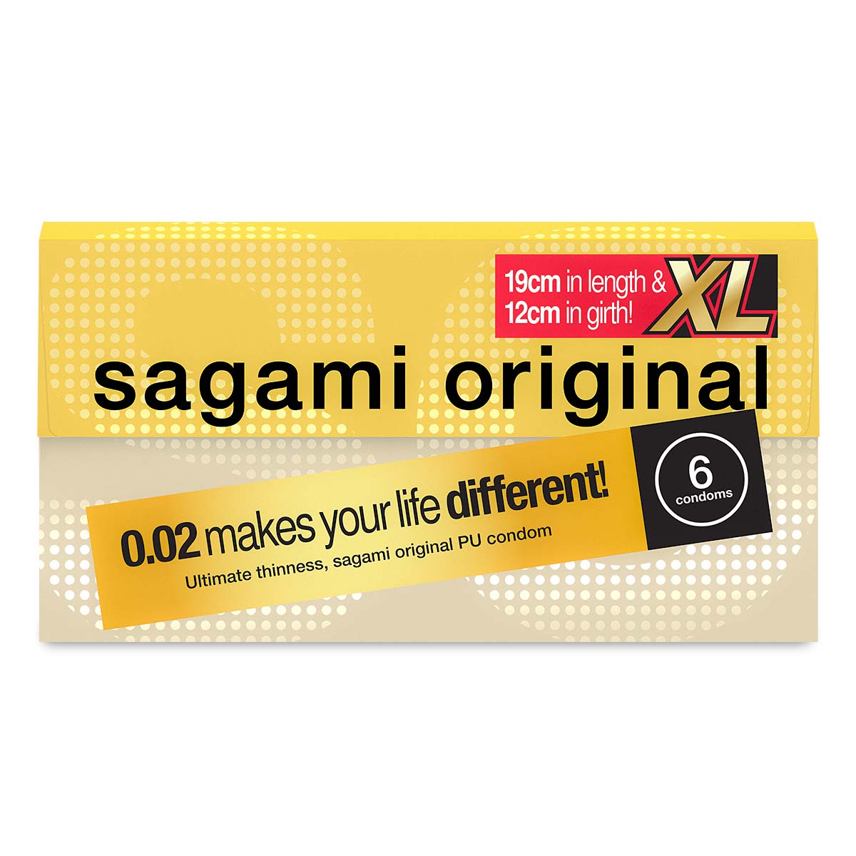 Sagami Original 0.02 XL-size 61mm 6's Pack PU Condom (UK)-p_2
