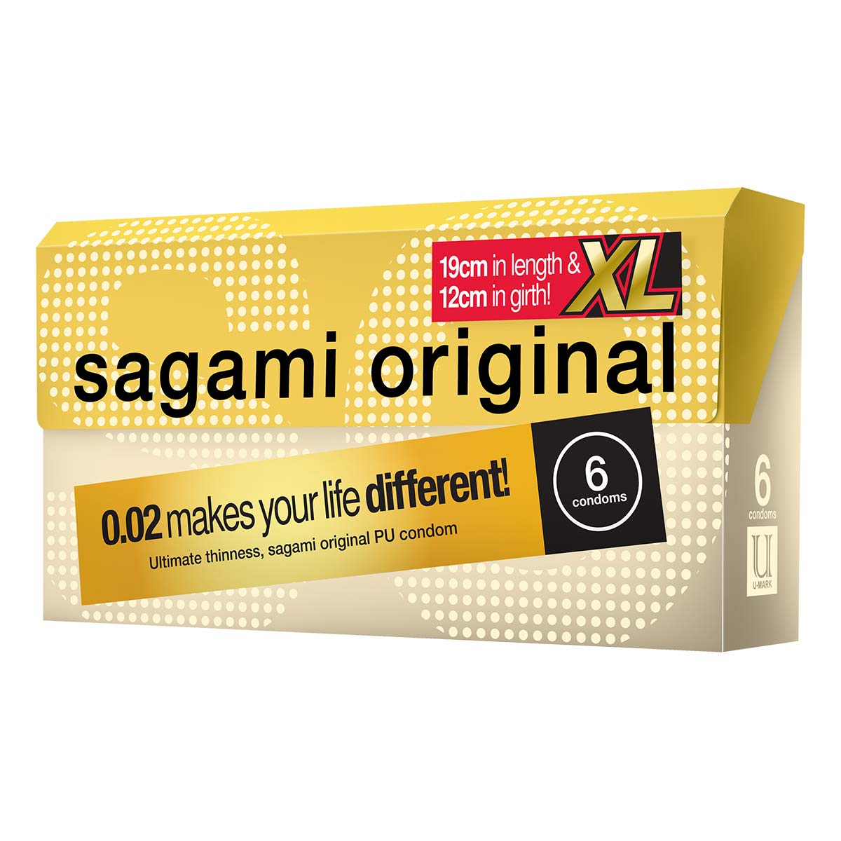 Sagami Original 0.02 XL-size 61mm 6's Pack PU Condom (UK)-p_1
