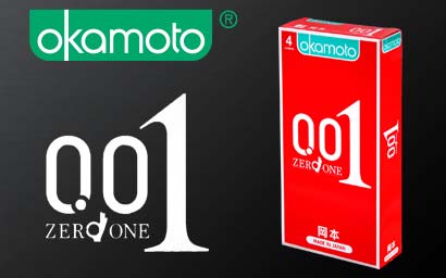 Okamoto 0.01 Hydro Polyurethane 4's Pack PU Condom-hot